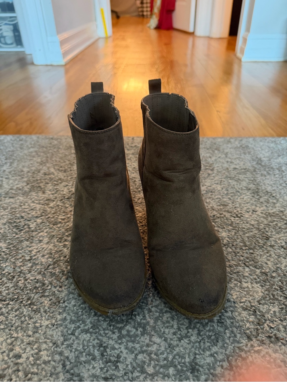 Women's Ankle Booties - Dark Brown Suede
